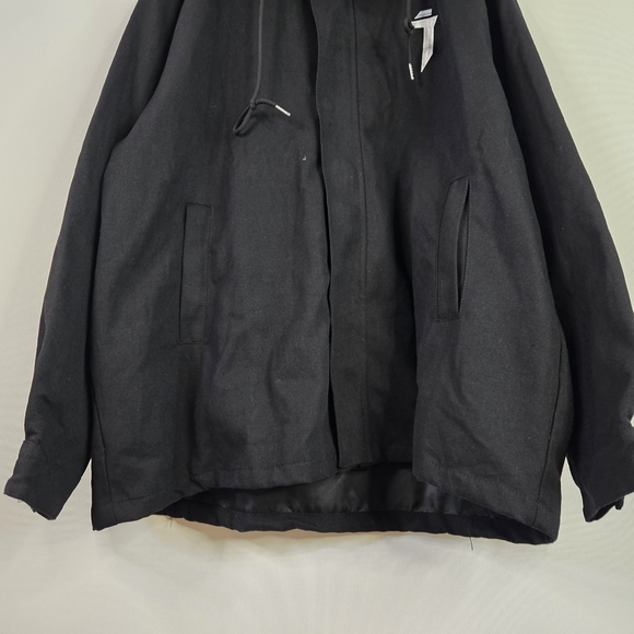 NIEPCE Inc Size 3XL Men's Black 100% Cotton Hooded Jacket With Side Pockets - Picture 6 of 15